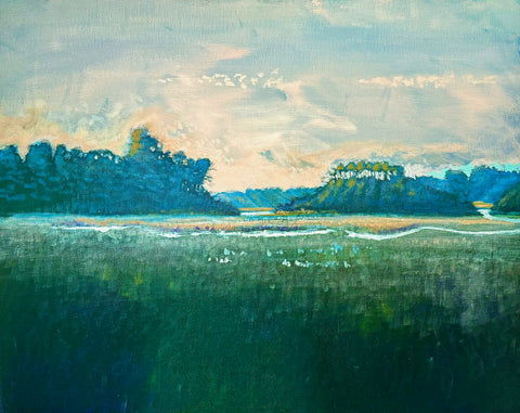 High Tide and Marsh off Stono River