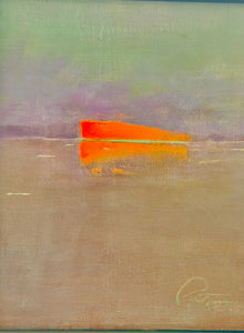 Bright Morning Orange Glow cuts Through Heavy Fog Bank
