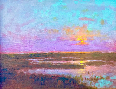 Late Sun over Flooded Marshlands