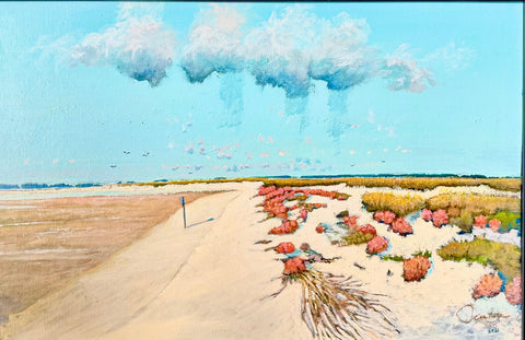 Autumn at Deveaux Bank   36" X 24" Framed