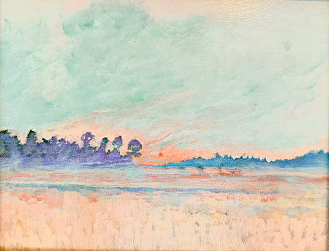 Marshlands at Ashepoo near Bear Island  8 X 10" Framed