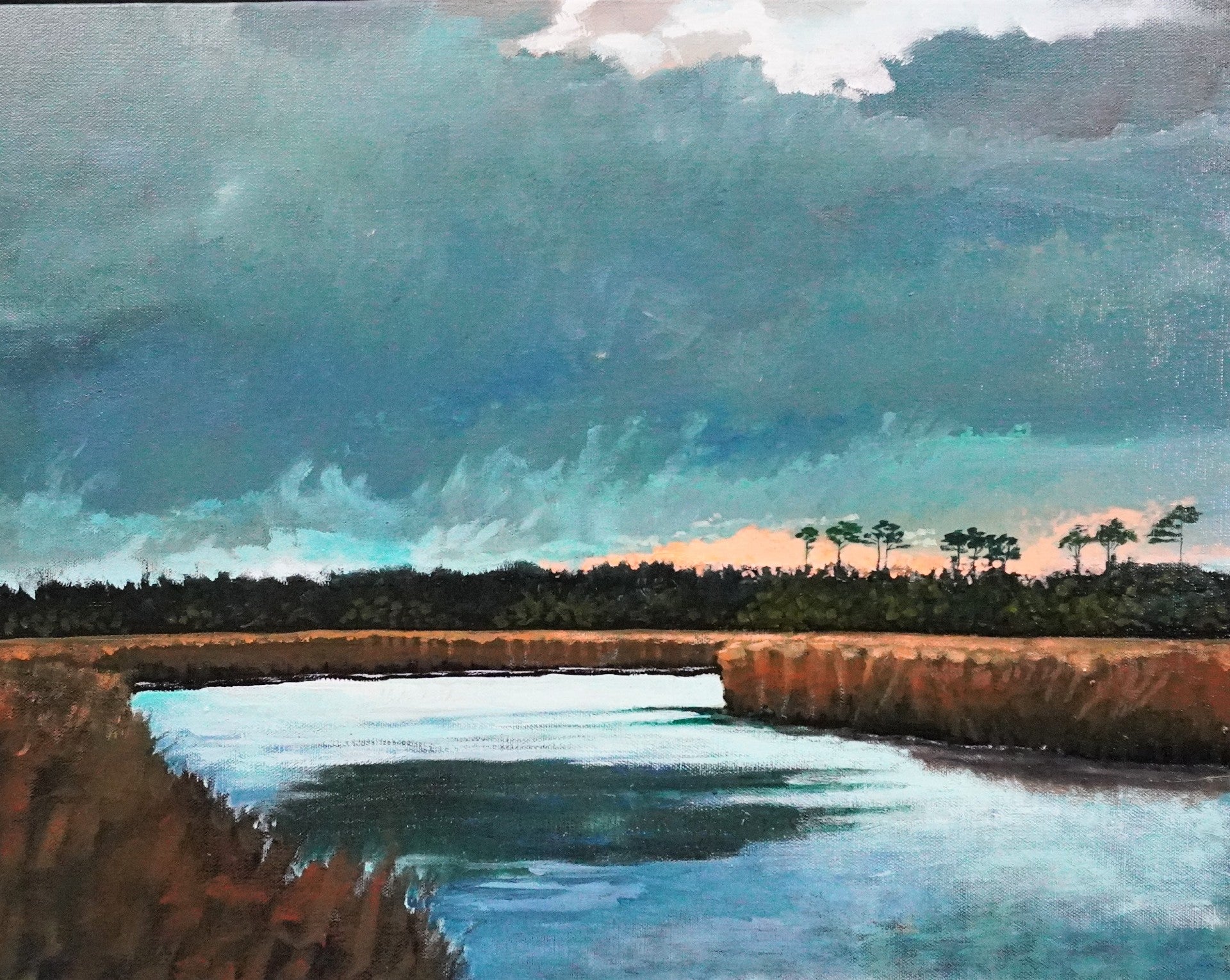 Stormy Afternoon at Long Island  16 X 20"
