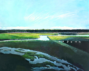 Sunsetting Shadows on Penny's Creek 48" X 60"