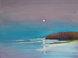 Moon Rising at North Folly Island at Lighthouse Inlet  30 X 40"