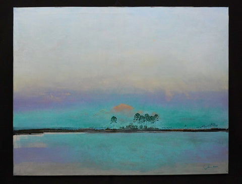 Sunrise looking south in the North Santee river  36" X 48"